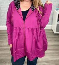 Flowerdaze - Tiered Hoodie Jacket