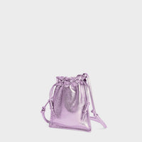 Lemiz - Women's Mini Bowie Drawstring Leather Bag