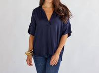 Caryn Lawn - Elizabeth Collared Top