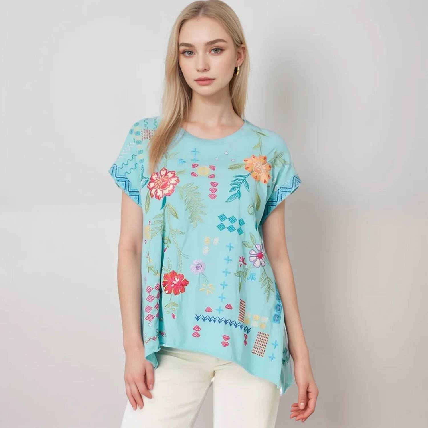 Johnny Was - Katie Relaxed Drape Tee