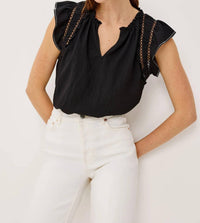 Rails - Allea Flutter Sleeves Top