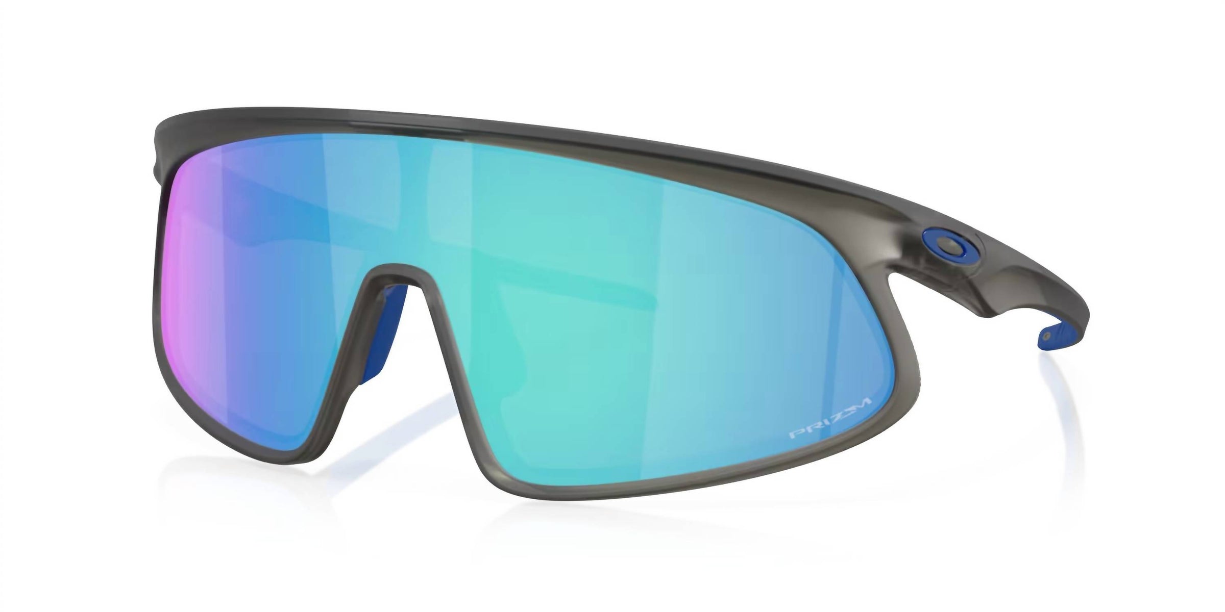 Oakley Men's Rslv Sunglasses in matte grey smoke prizm sapphire lens - men's accessory