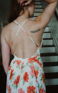 The Clothing Company - Front Pleats Detail Maxi Flower Dress
