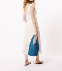FRNCH Women's Crista Woven Dress in creme - women's dress - detail view