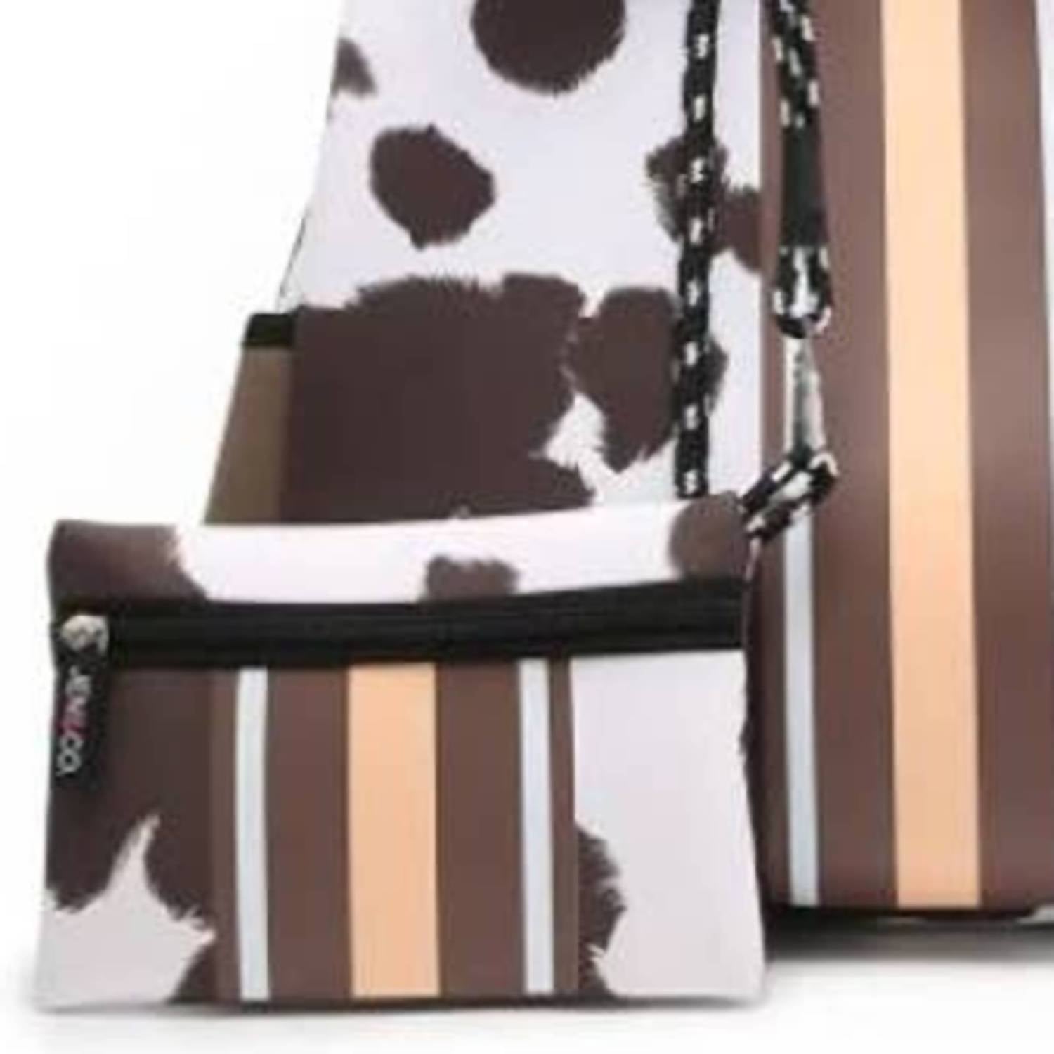 Jen & Co. - Women's Cow Print Neoprene Tote Bag