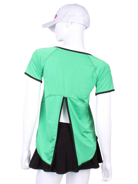 Love Love Tennis - Women's Tie Back Short Sleeve Tennis Tee