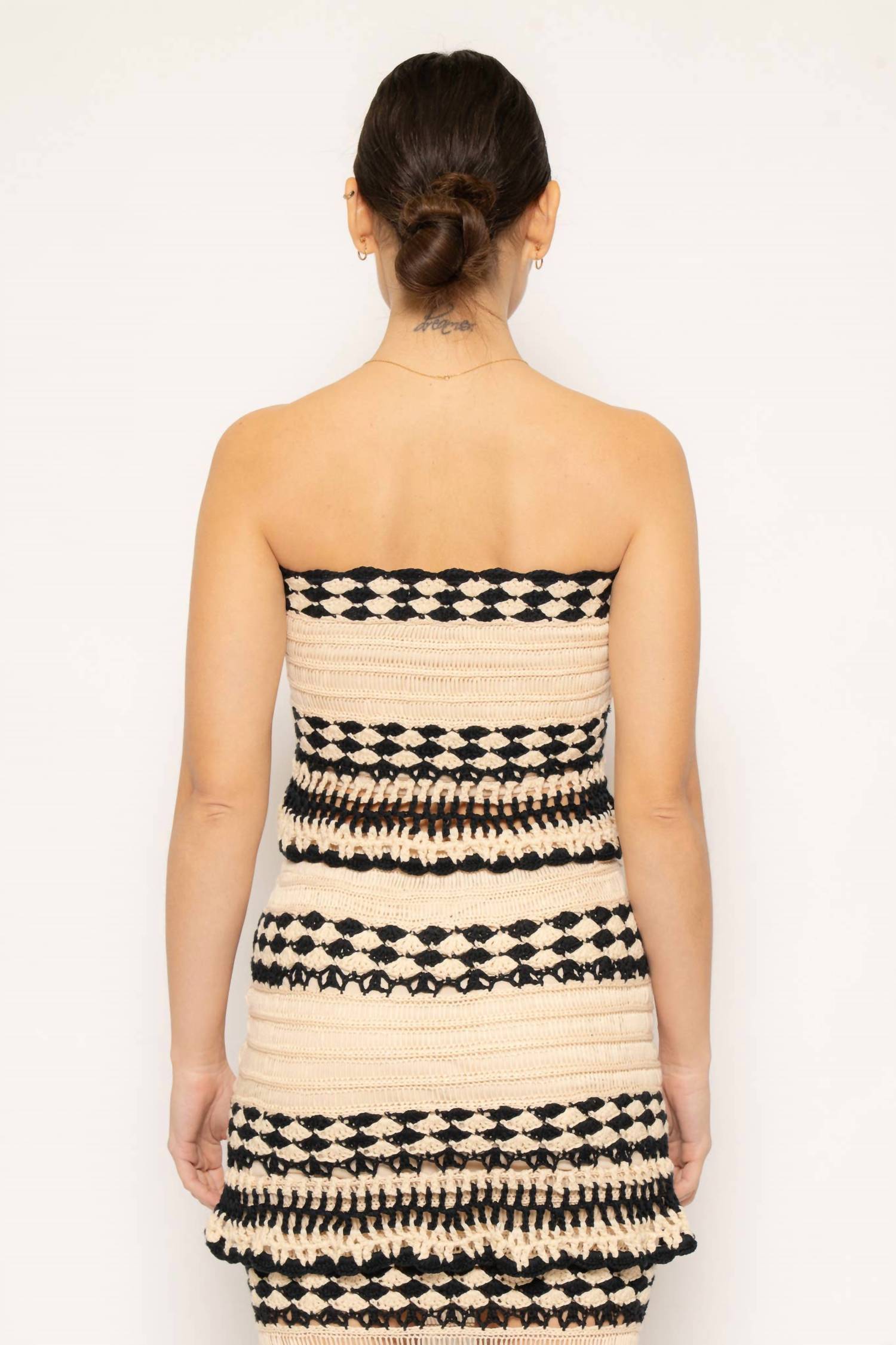 Fore Collection - Strapless Crochet Crop Top