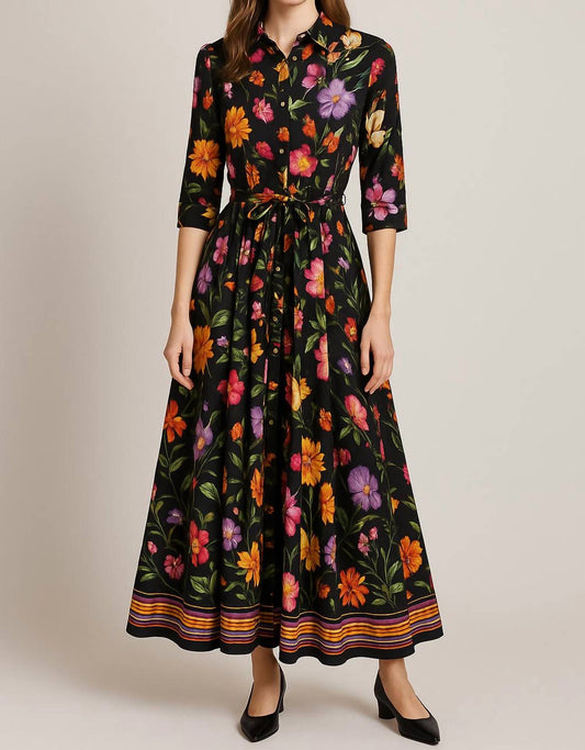 Vilagallo - Floral Print Maxi Dress