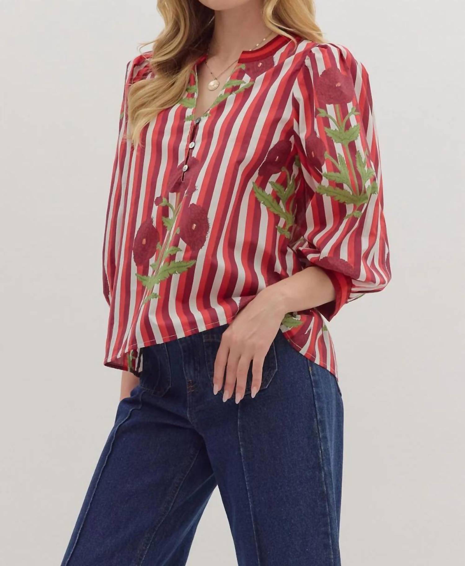 Entro - Shelley Striped Top