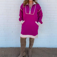 Entro - Long Sleeve Collared Dress