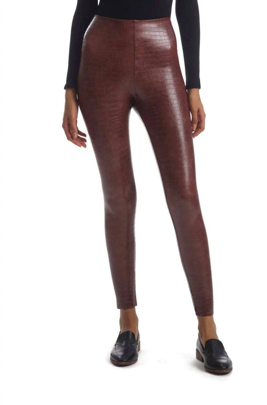 FAUX LEATHER ANIMAL LEGGING