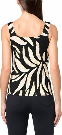 Nic + Zoe - Breezy Leaves Split Neck Tank Top