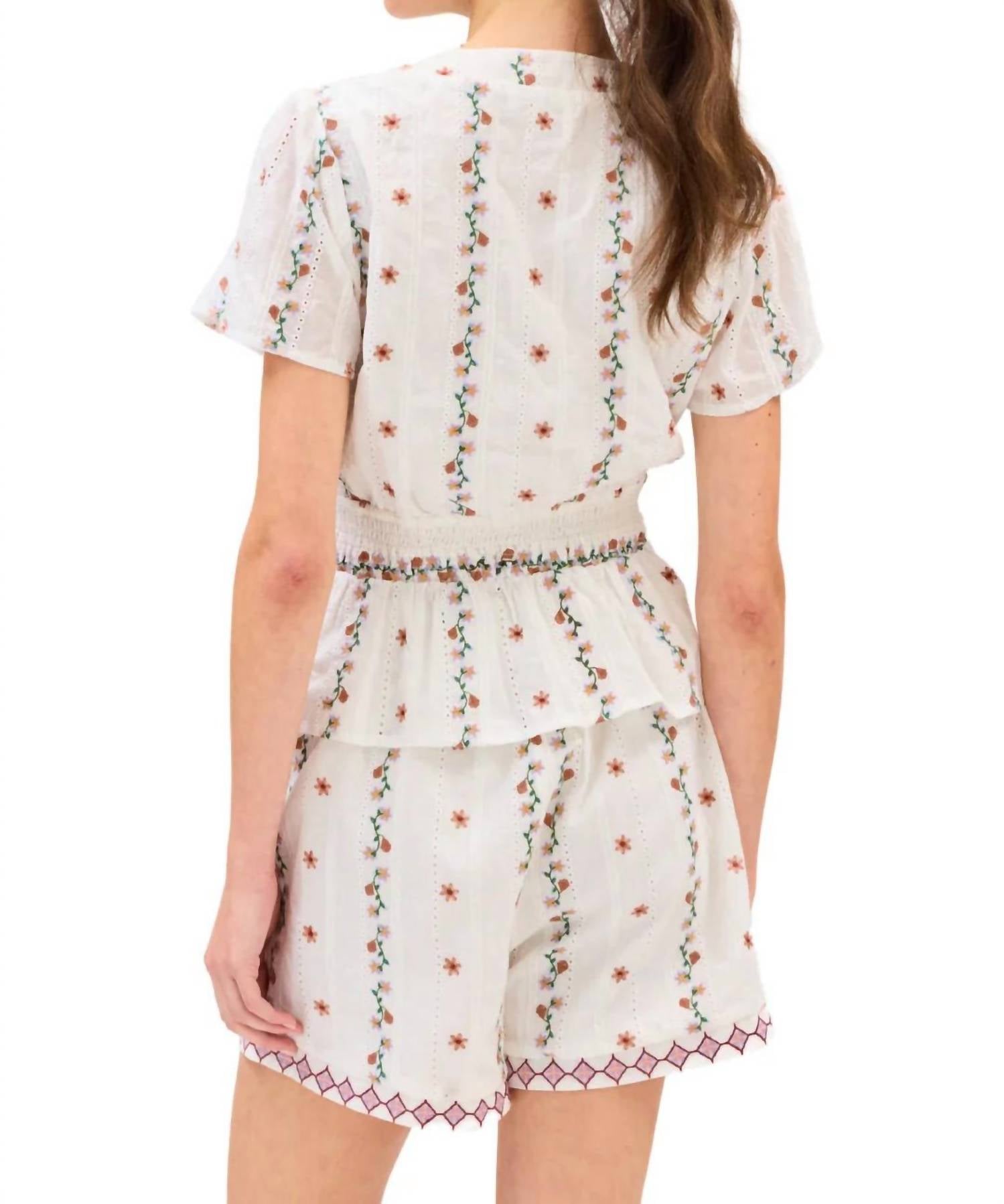 ALLISON NEW YORK Cordelia Top in floral - women's t-shirt - alternate view