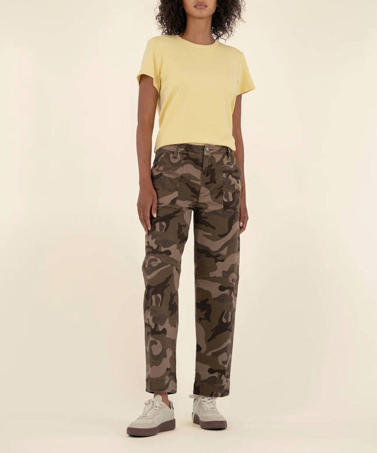 Kut From The Kloth - Ashton Camo High Rise Barrel Pant