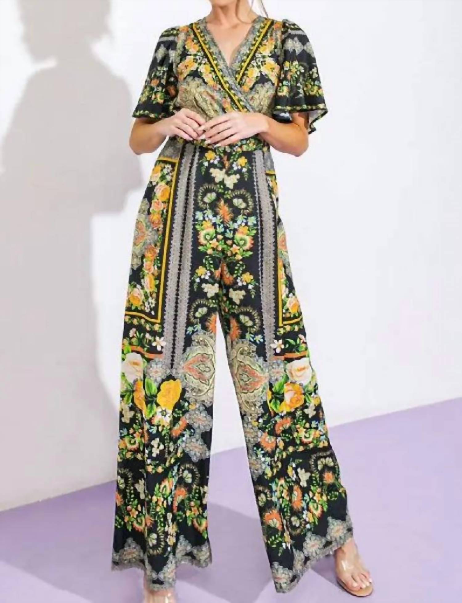 Flying Tomato - Women's Printed Woven Jumpsuit