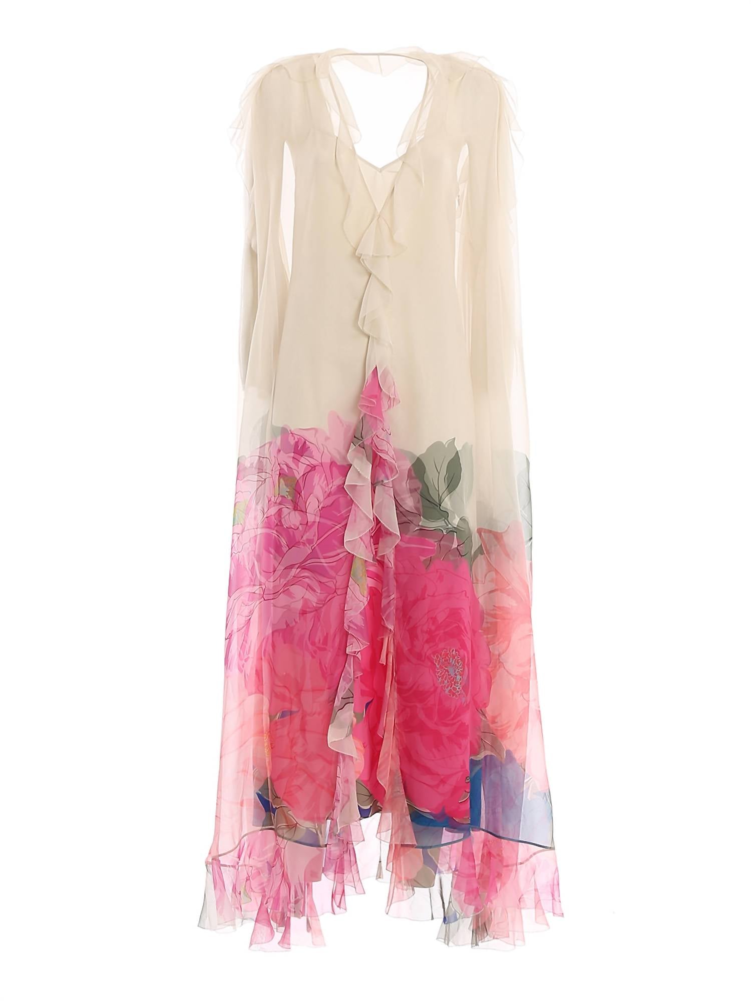 Valentino - Macro Camelia Evening Dress
