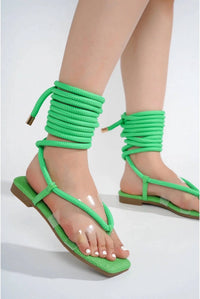 Cape Robbin - Women's Amorlyn Rope Tie Sandals