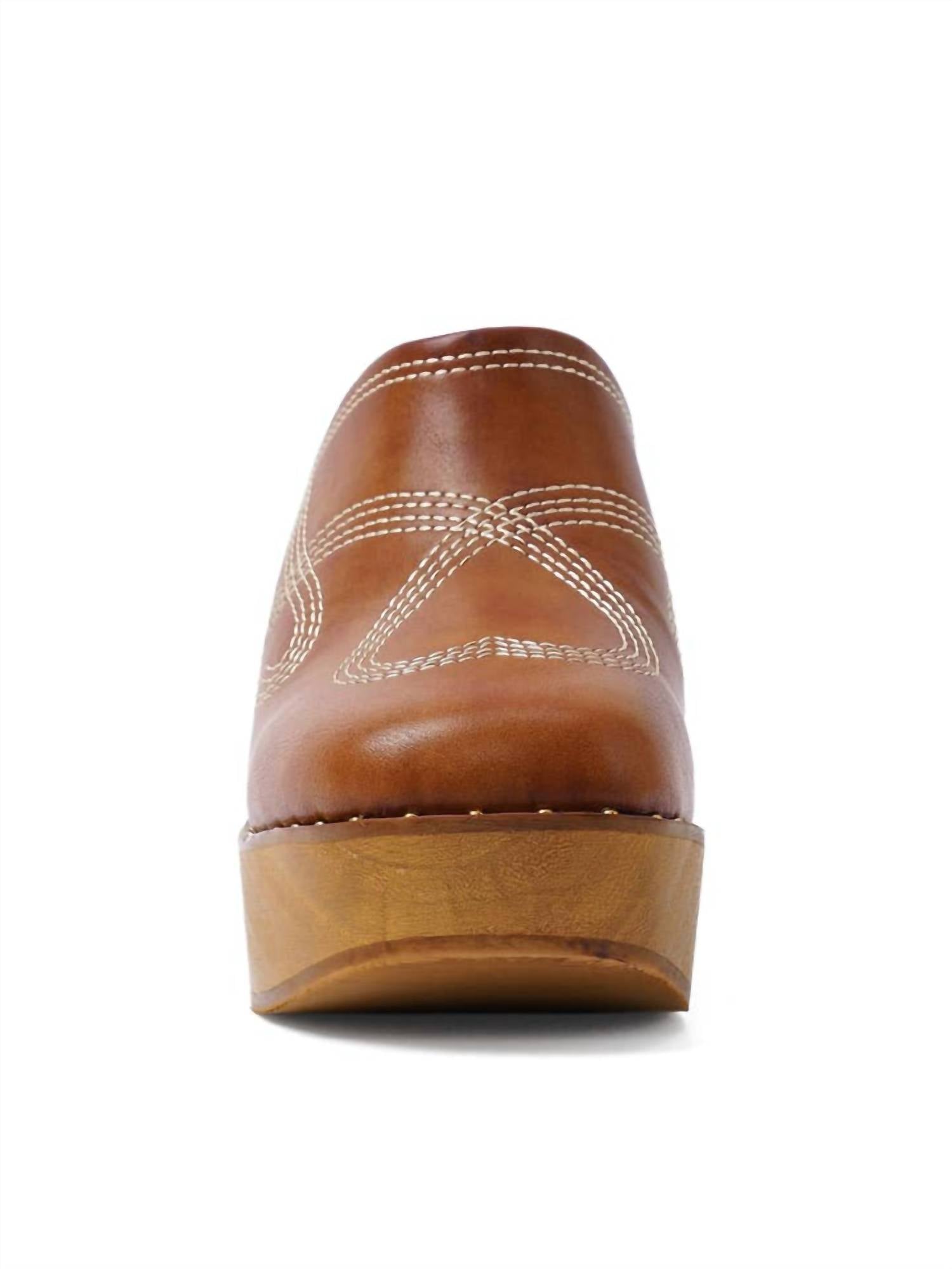 Beast Fashion - Women's Presley-28 Retro Chic Wooden Platform Clogs