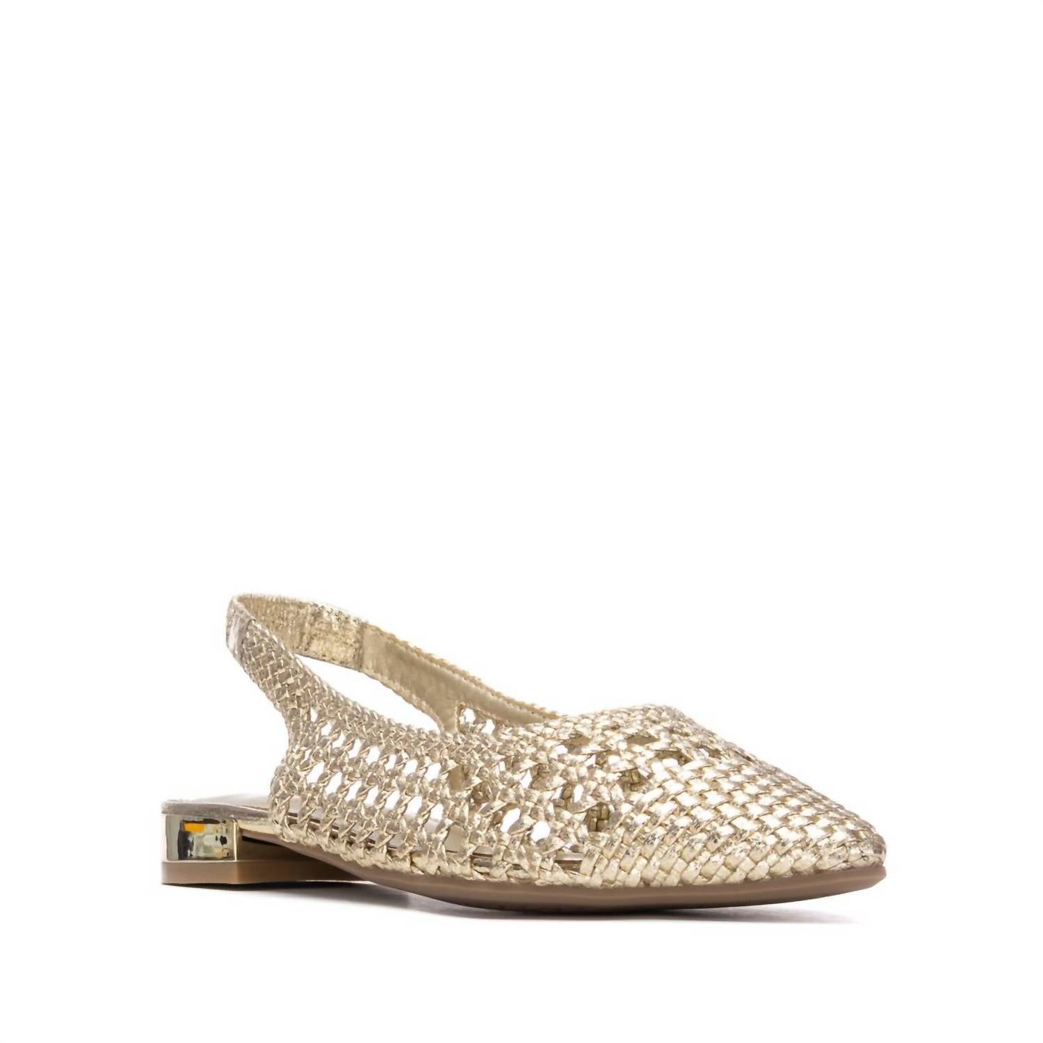 Xti Women's Pu Refined Sandal in gold - women's sandal - detail view