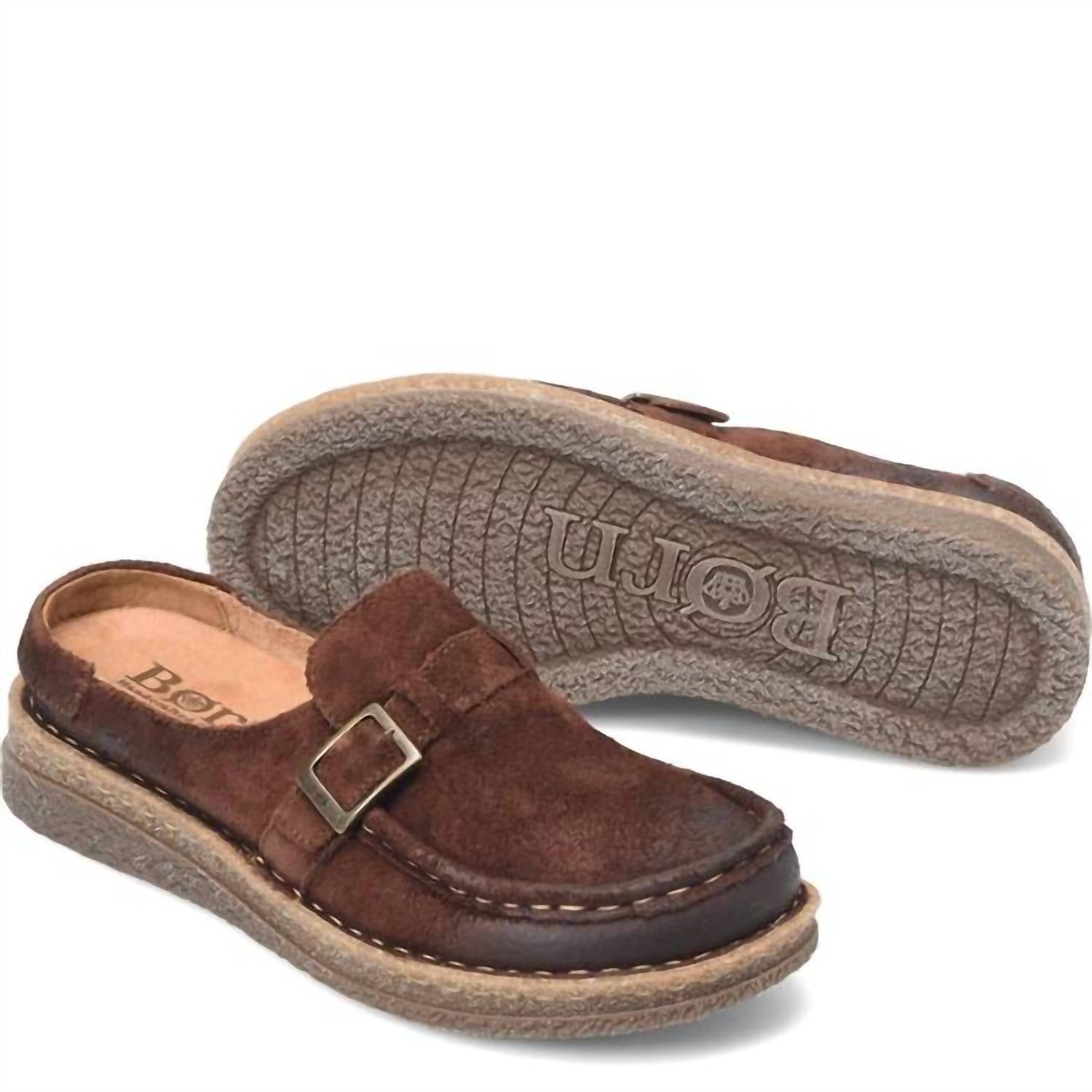 Born Women's Cory Handcrafted Clogs in dark brown - women's flats - alternate view