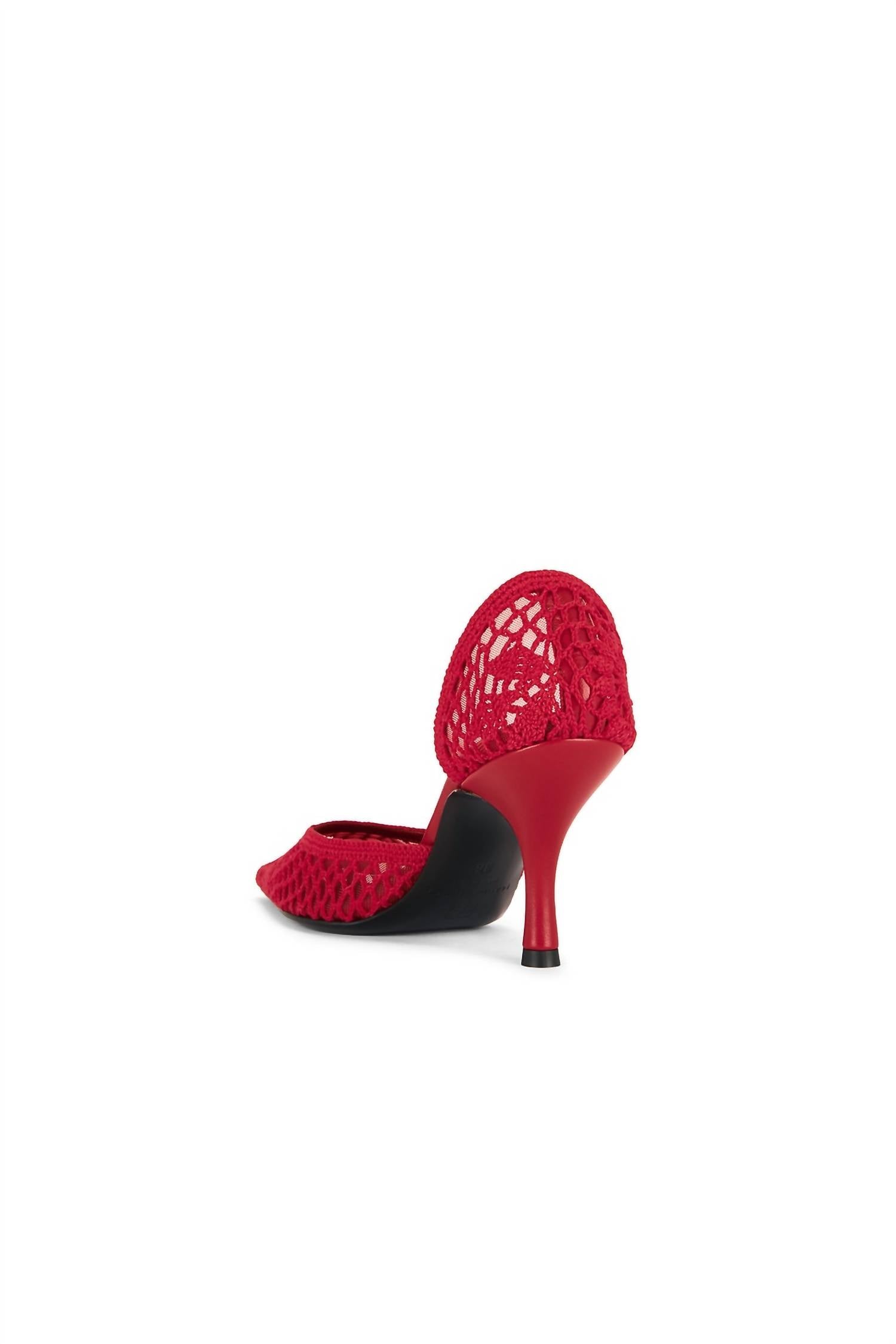 Magda Butrym Women's Crochet Pump Heels in red - women's heels - alternate view