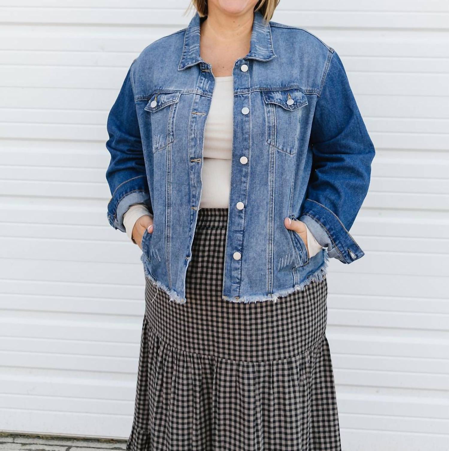 Mikarose Janice Denim Jacket in dark wash - women's jacket - view 4