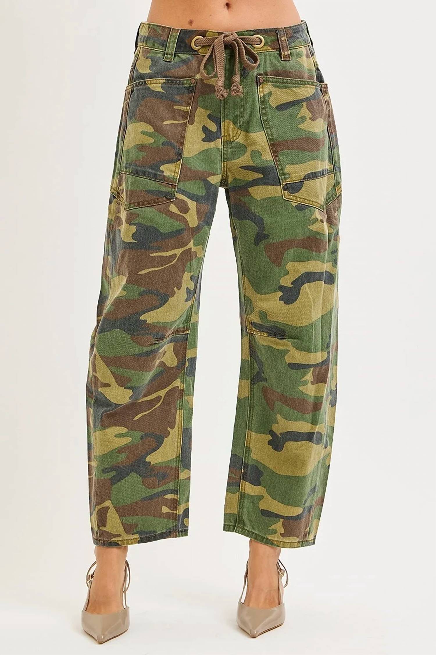 Risen - Slouchy Crop Barrel Pants