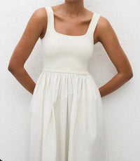 Matteau - Knit And Cotton Maxi Dress