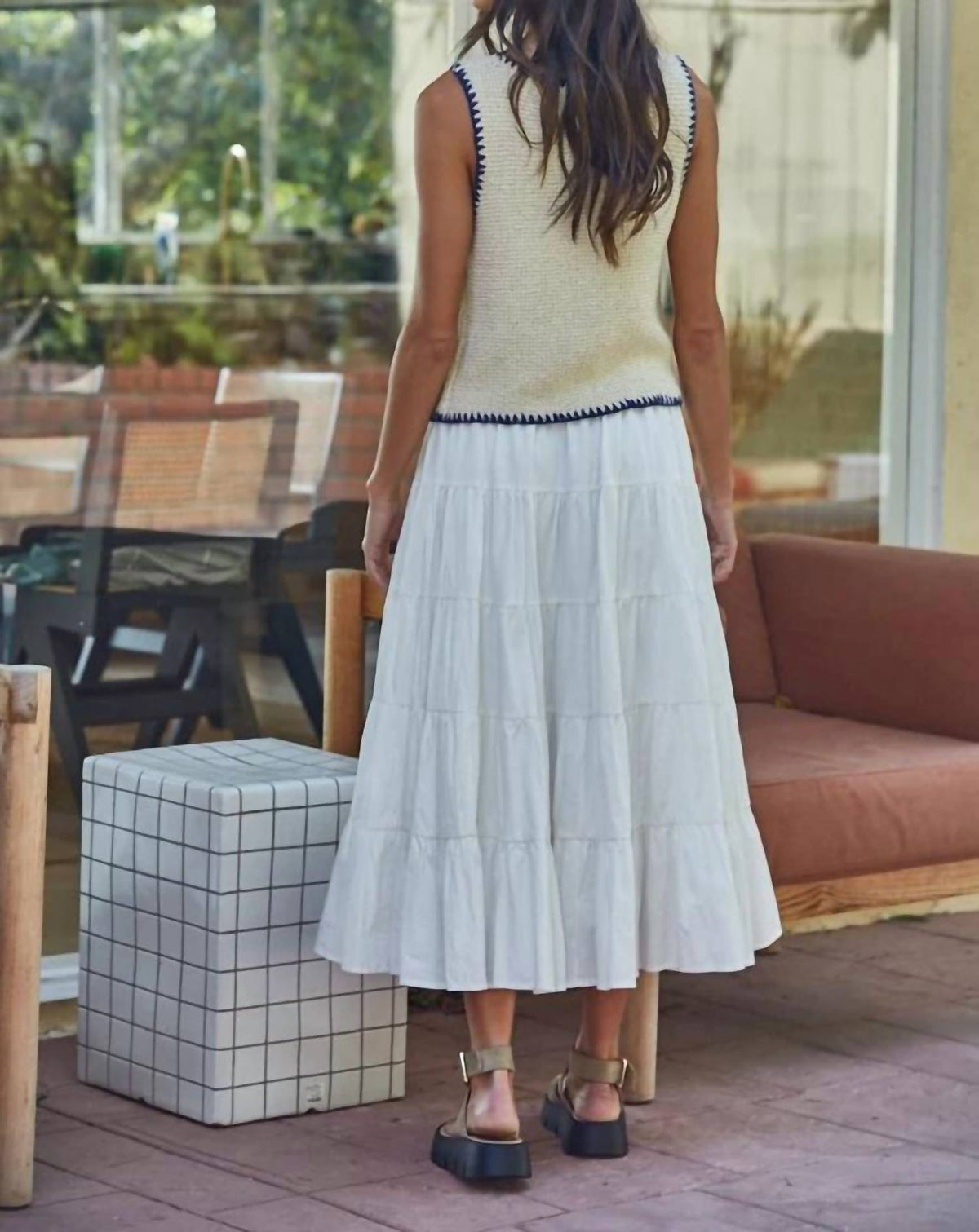 By Together - Tiered Midi Skirt