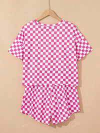 Aapparella - Women's Checkered 2-piece Skort Set