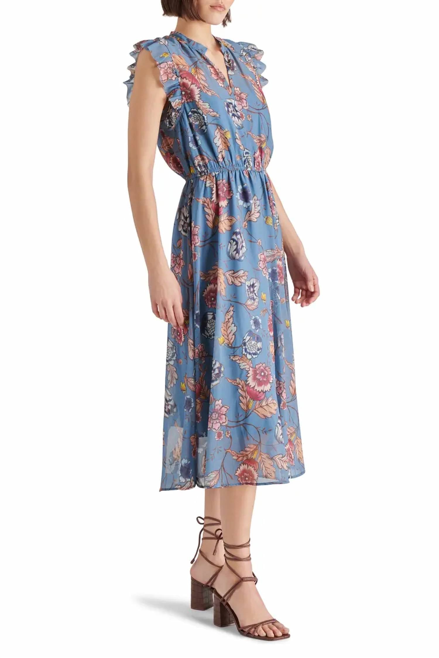 Steve Madden - Allegra Ruffle Chiffon Midi Dress