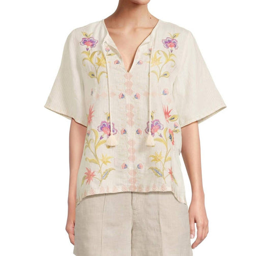 Johnny Was - ruffle sleeve field blouse