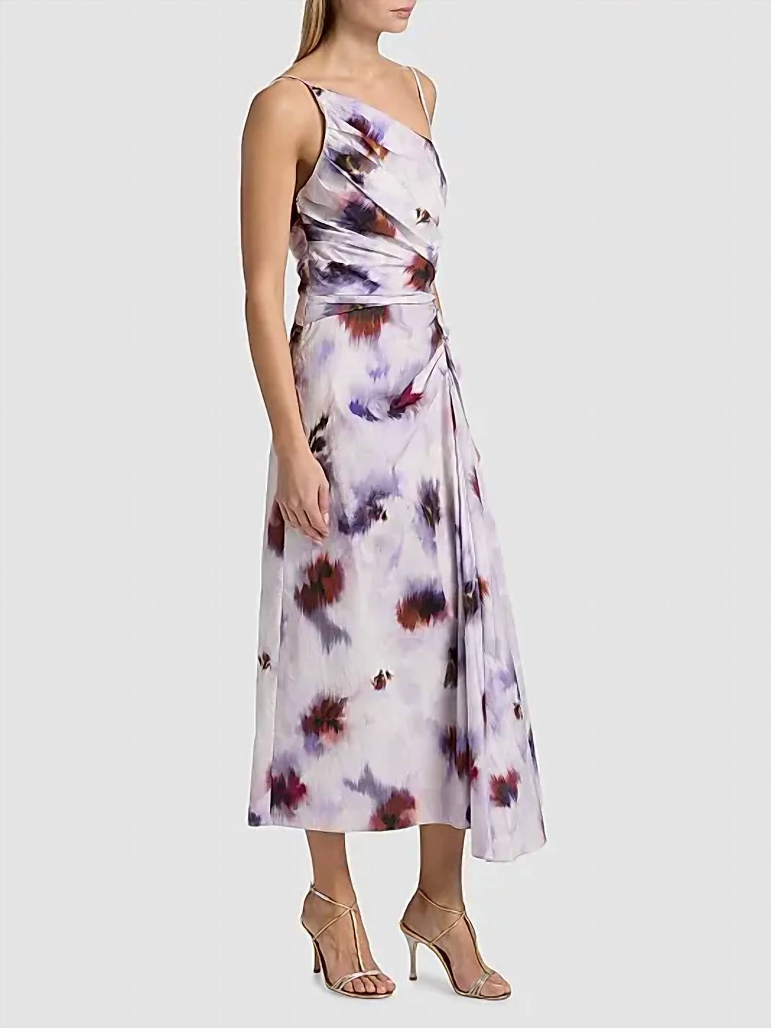 A.L.C. - Juno Floral Ruched Cotton Midi Dress