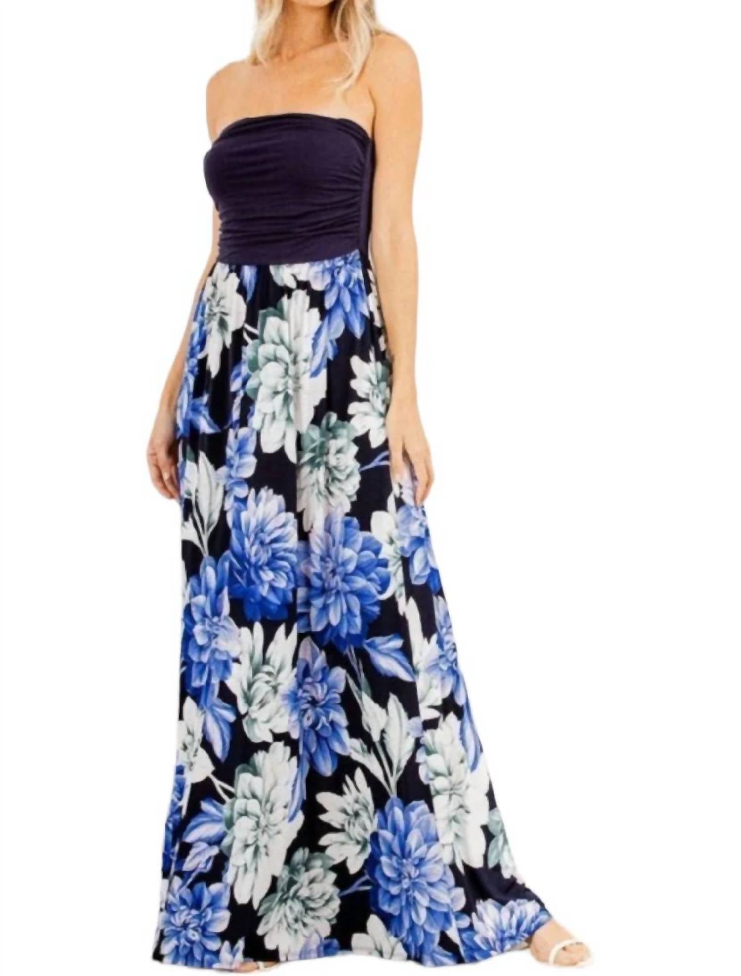 Heimish Usa - Floral Print Sleeveless Maxi Dress