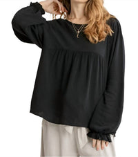Umgee - Pleated Detail Babydoll Top