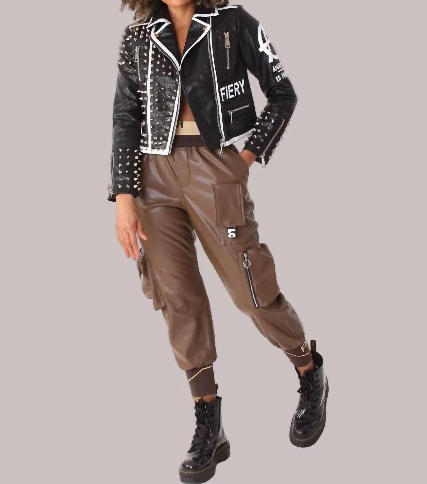 For Her Nyc - Studded Leather Jacket