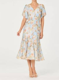 Astr - Lavena Balloon Sleeve Midi Dress