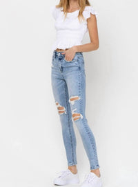 Vervet By Flying Monkey - High Rise Distressed Skinny Jean