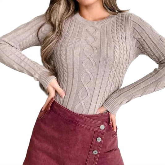 Le Lis - Cable Knit Sweater Bodysuit