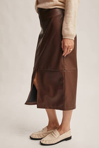 Forte - Sloan Vegan Leather Midi Skirt