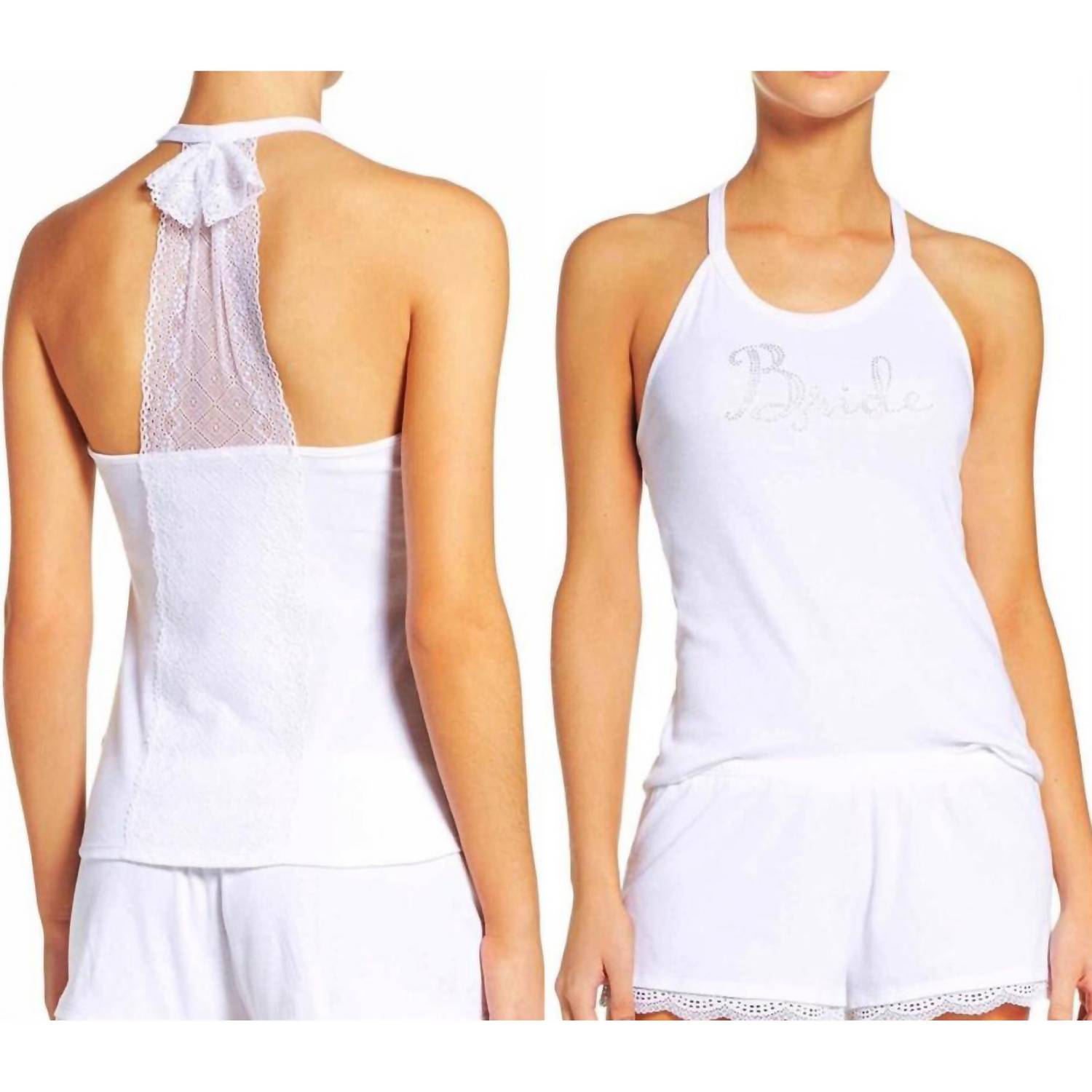 Betsey Johnson - Bridal Lace T Back Pajama Tank Top