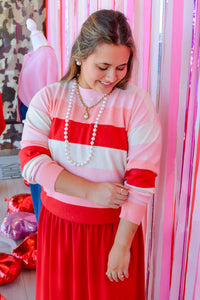 Anniewear - Heartfelt Color Block Sweater - Plus