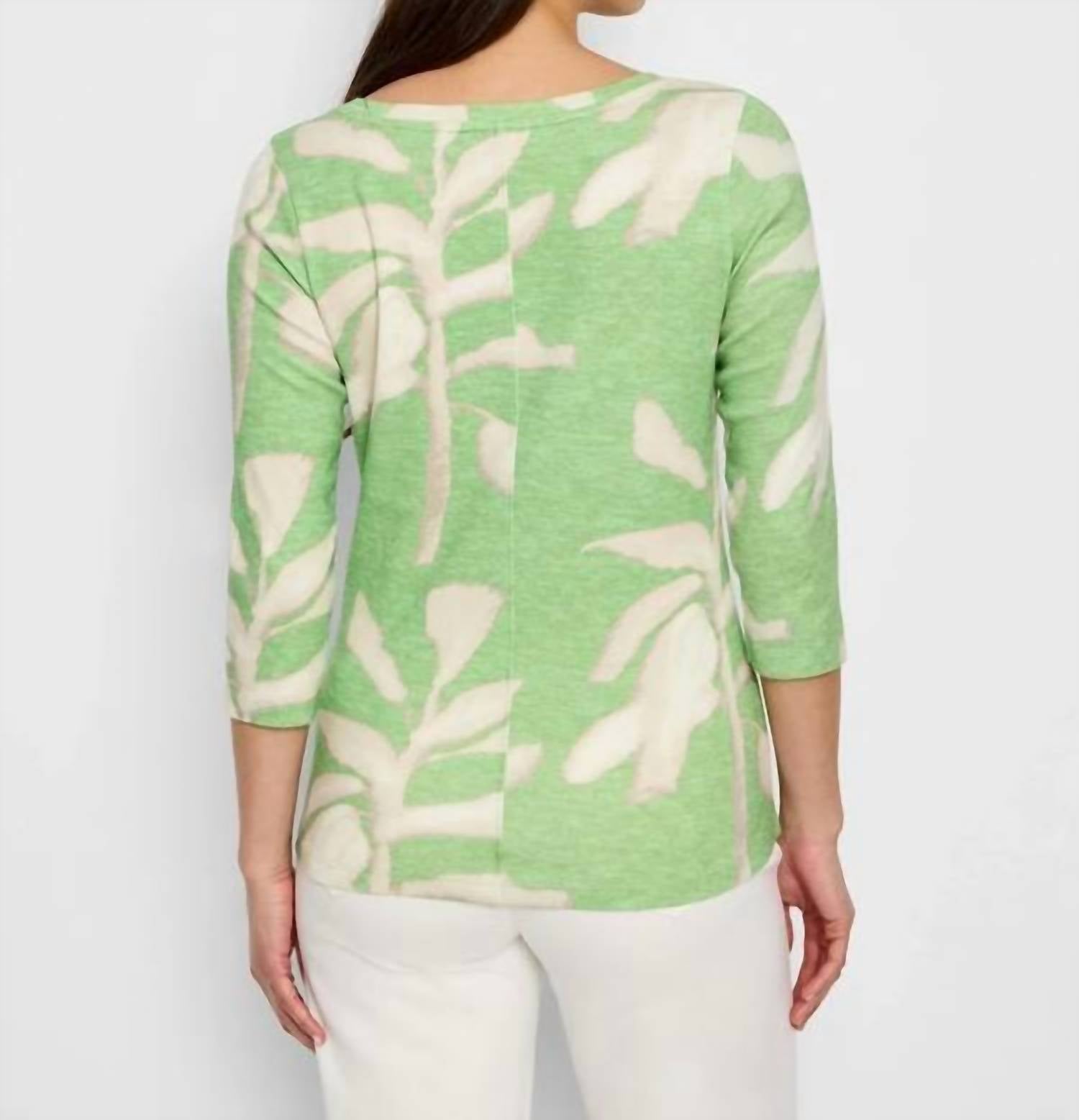 Nic + Zoe - Shadow Fern Three Quarter Sleeve Tee