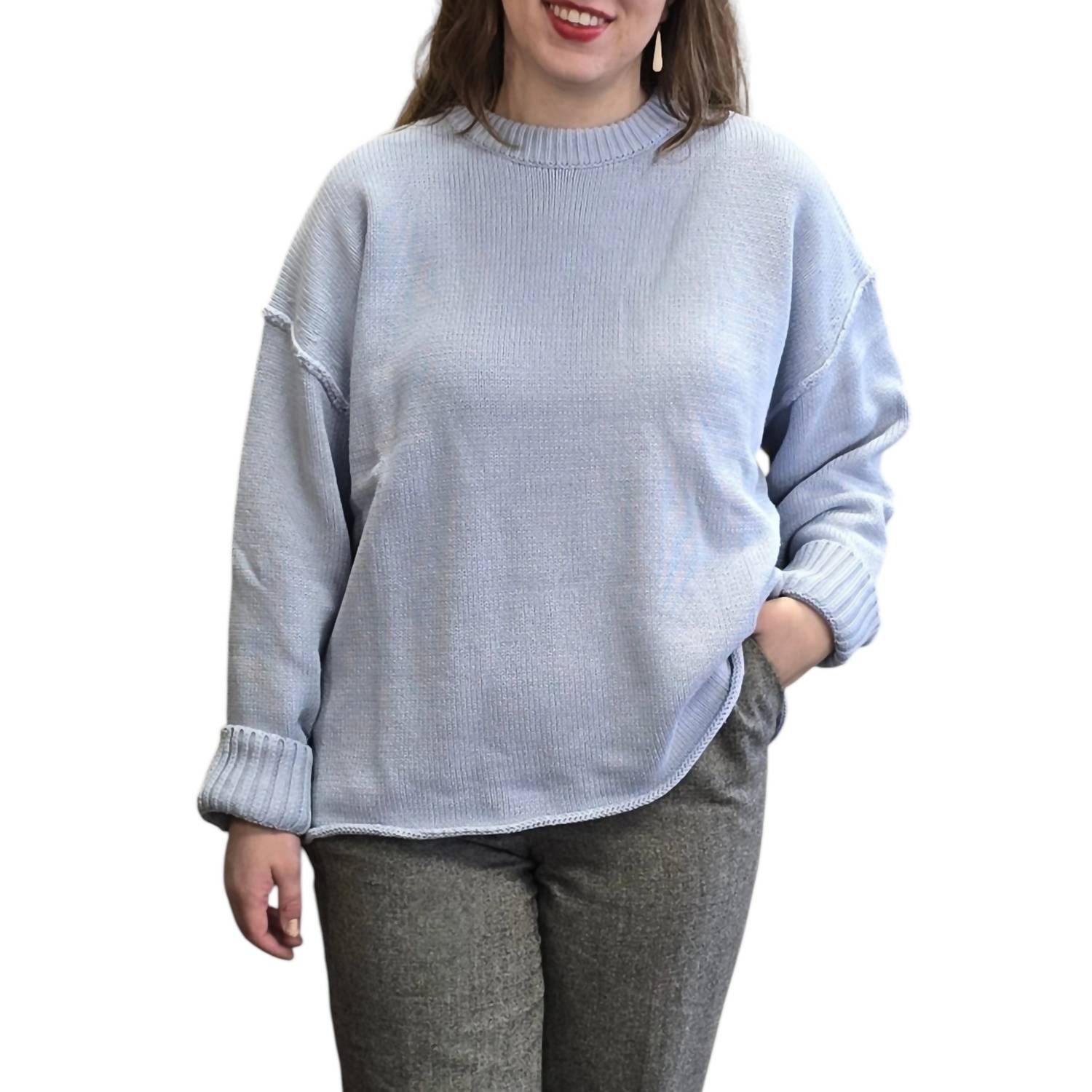 Creamon - Boyfriend Fit Crewneck Sweater