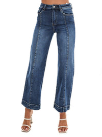 Risen - High Rise Wide Ankle Jeans