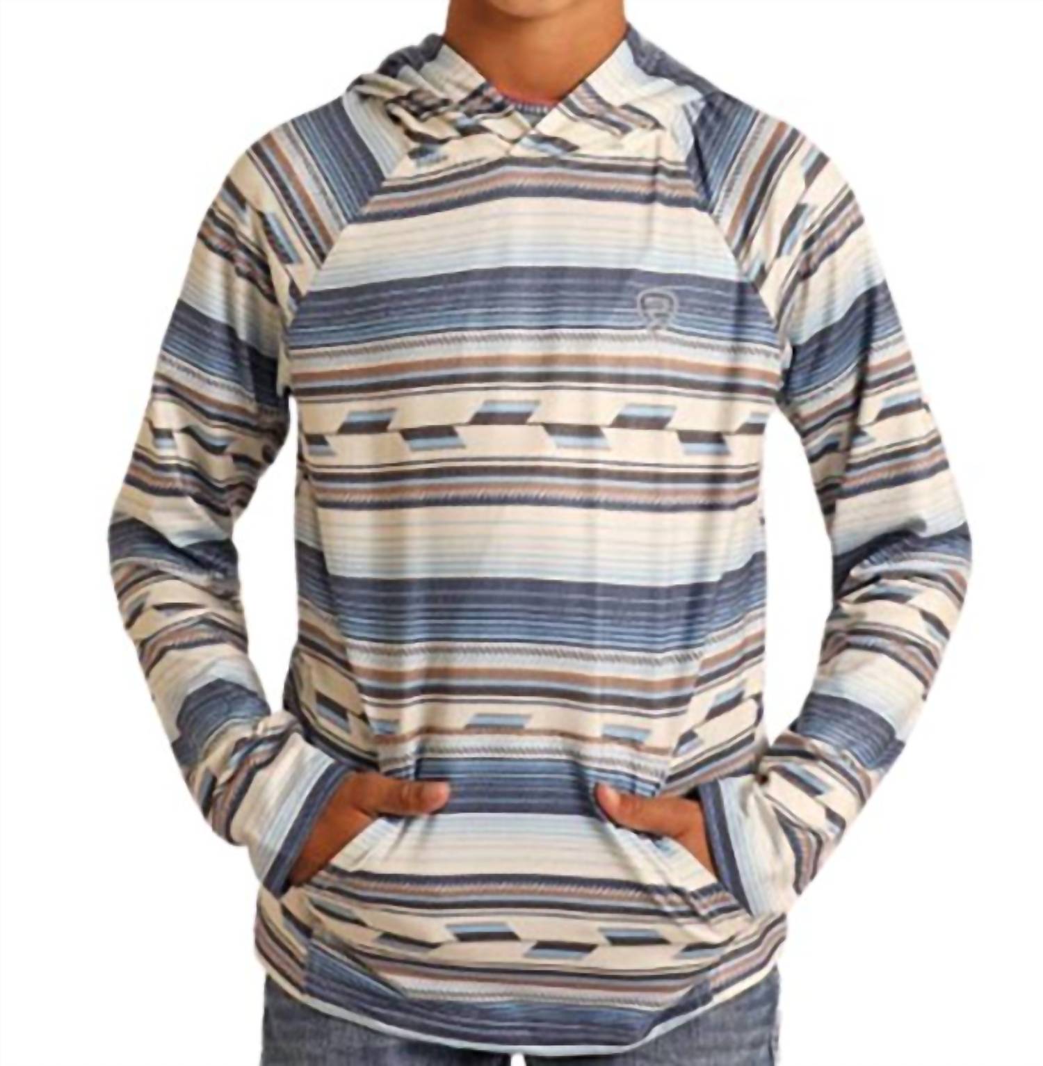 Rock & Roll Denim - Boys Performance Cool Feel Aztec Light Hoodie