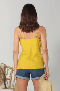 Paparazzi - Linen Blend Solid Cami Tank Top