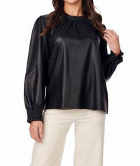 Mudpie - Putnam Leather Long Sleeve Top