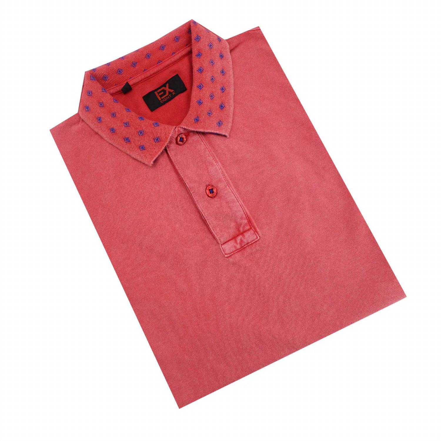 Eight X - Jacquard Polo With Double Sided Print Collar