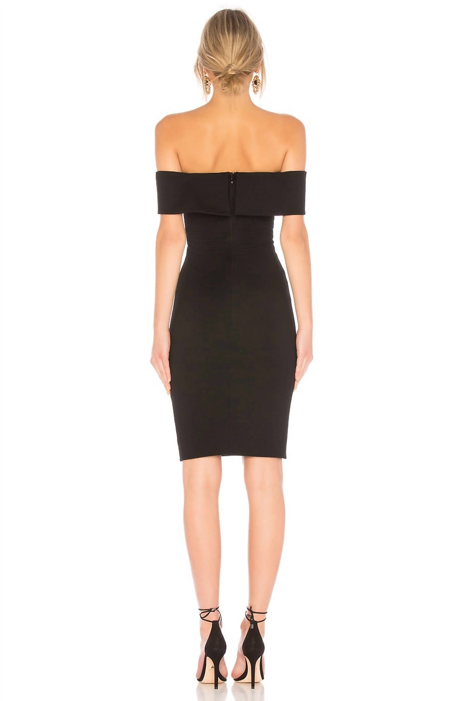 Nbd - Bishop Off The Shoulder Deep V Midi Dress